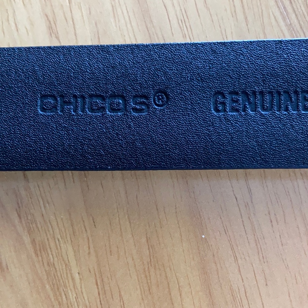Chico’s black leather belt